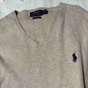 Polo Ralph Lauren - Men's Supima Cotton Sweater - Cream/Beige - Medium